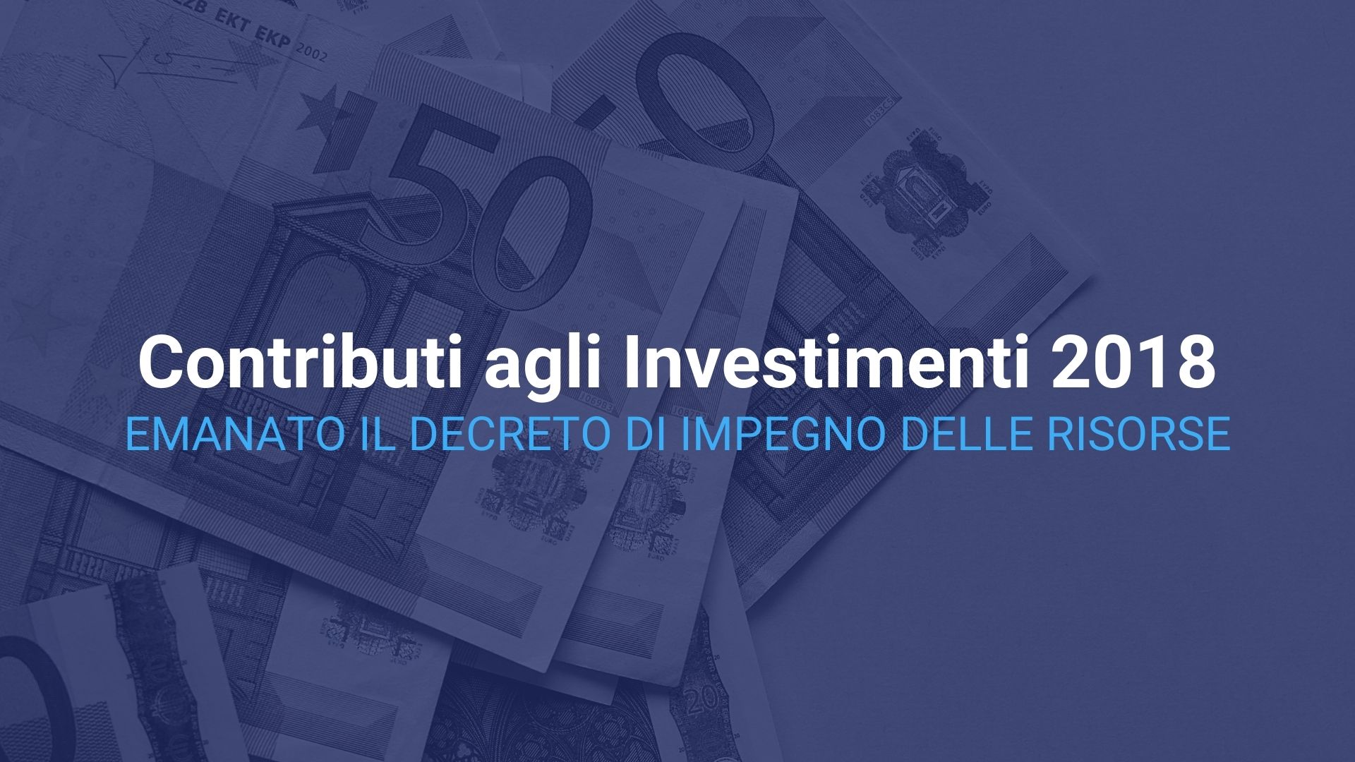 Contributi agli Investimenti 2018.