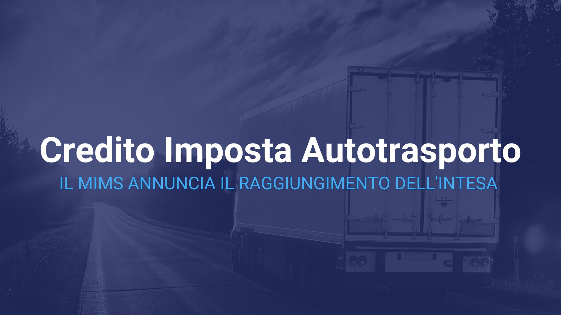 Credito Imposta Autotrasporto
