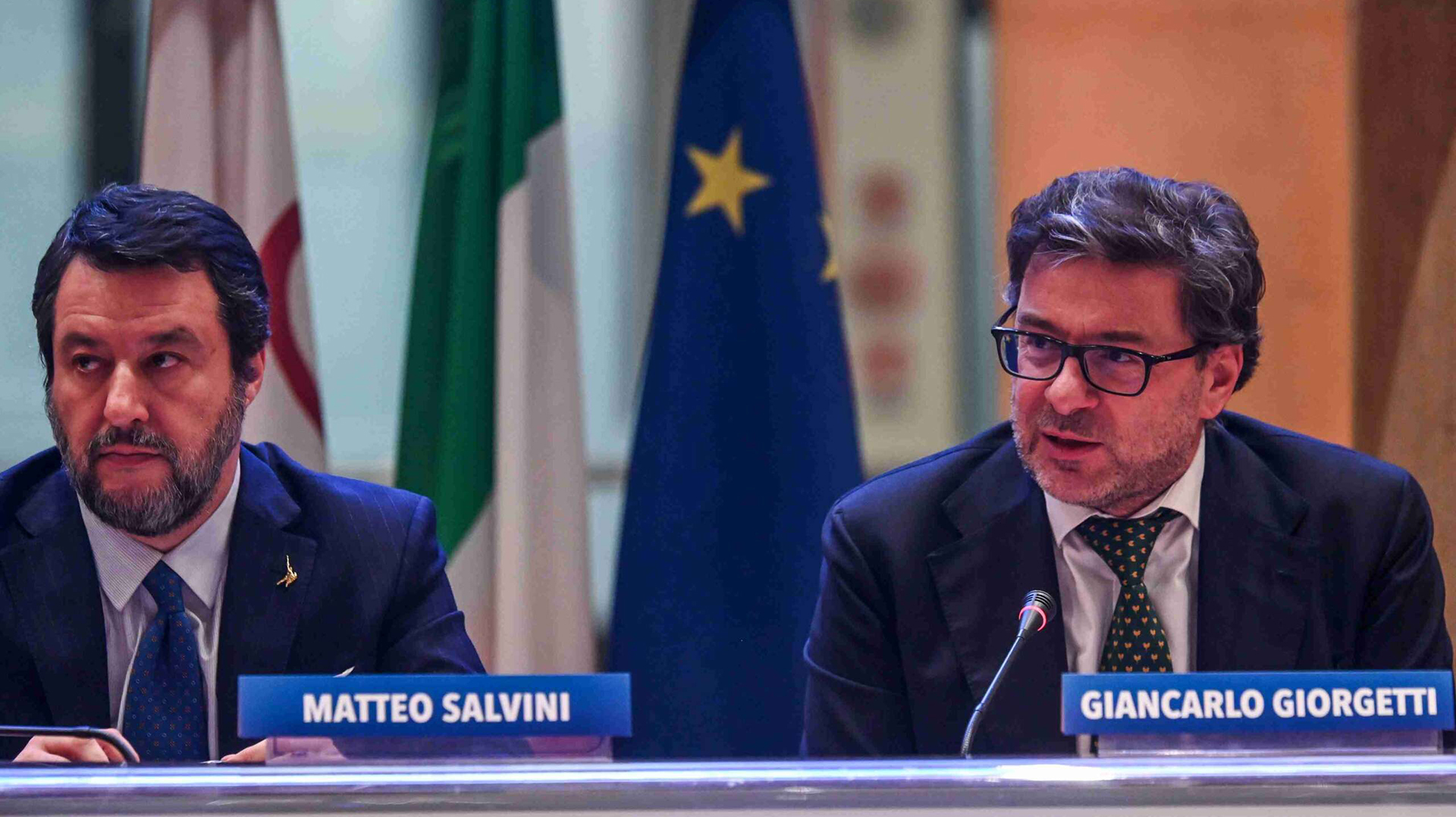 Ministri Giorgetti e Salvini 001