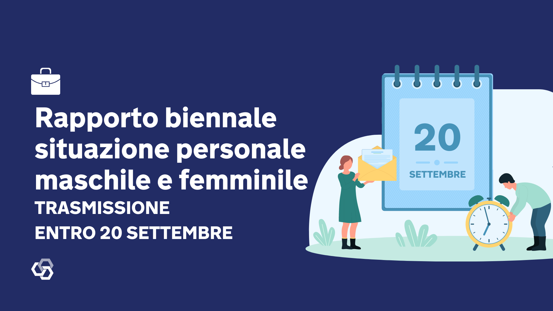 Rapporto biennale situazione personale maschile e femminile trasmissione entro 20 settembre