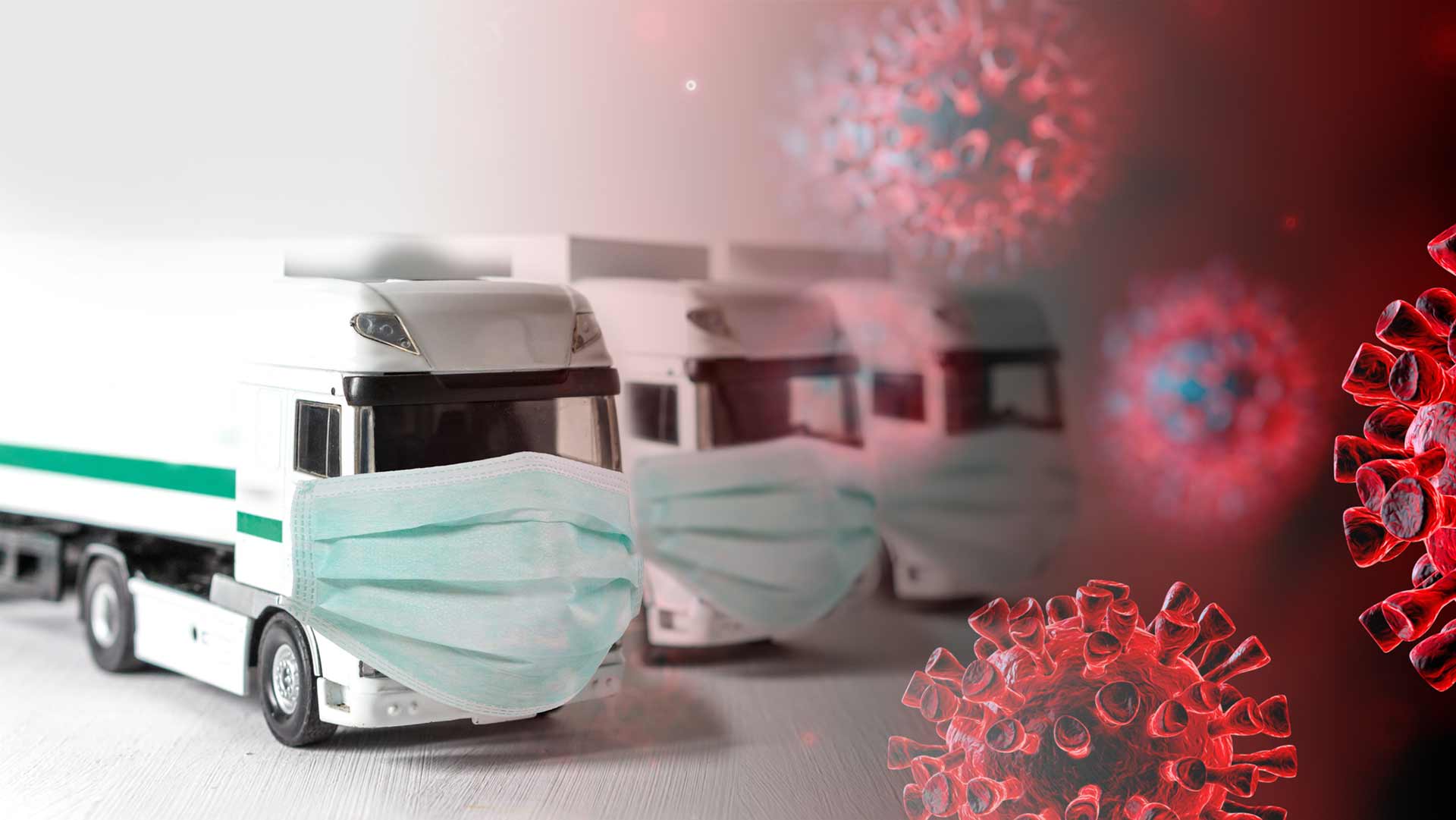 Trucks with maskes coronavirus 2 v3